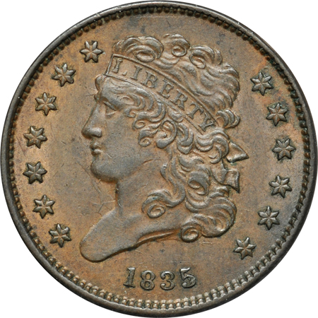 1806 (C-1, R.1)  XF, 1835 (C-2, R.1) AU, and 1854 Uncirculated details/cleaned/questionable color.