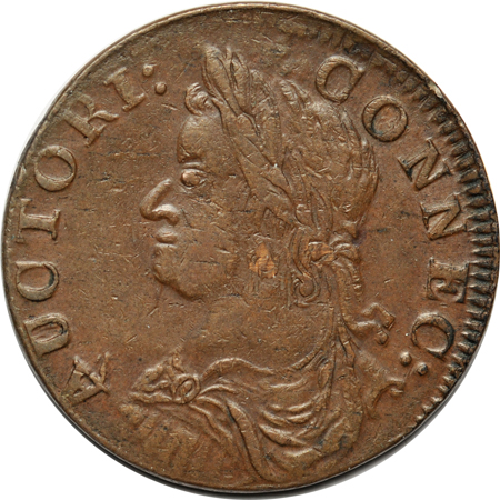 1787 Connecticut Draped Bust, head left. AU.