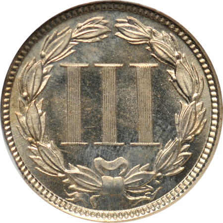 1871 (P02a, plate coin) NGC PF-65.