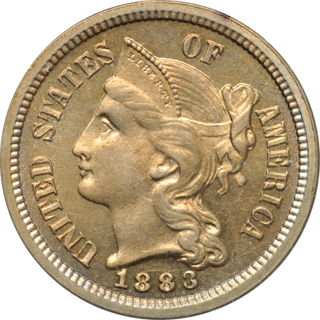 Nine three-cent nickels.