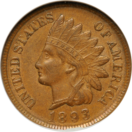 Four ANACS certified Indian-head cents.