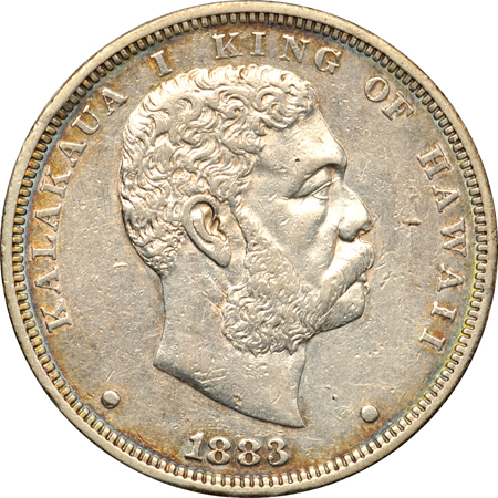 1883 $1 XF details/cleaned.
