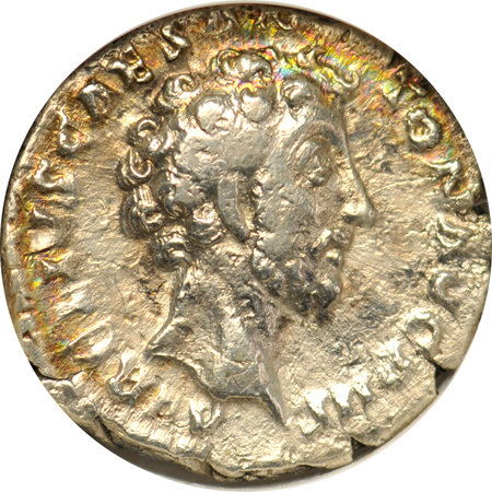 Rome - AD 139 - 161 Marcus Aurelius Ceasar ANACS F-12, and an AD 161 - 180 Marcus Aurelius Denar ANACS AU-55.