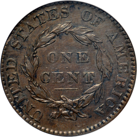 1825 (N-8) NGC AU-50 BN.