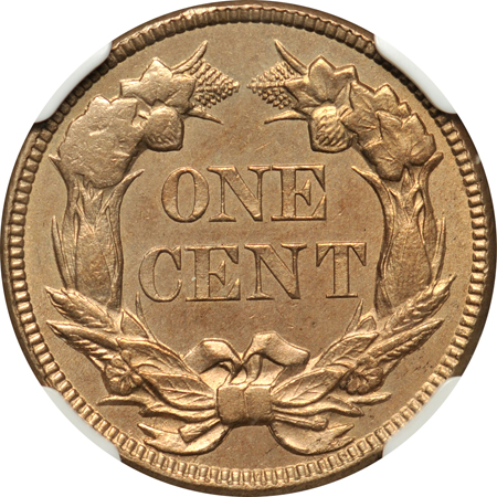 1858 Large Letters. NGC MS-63.