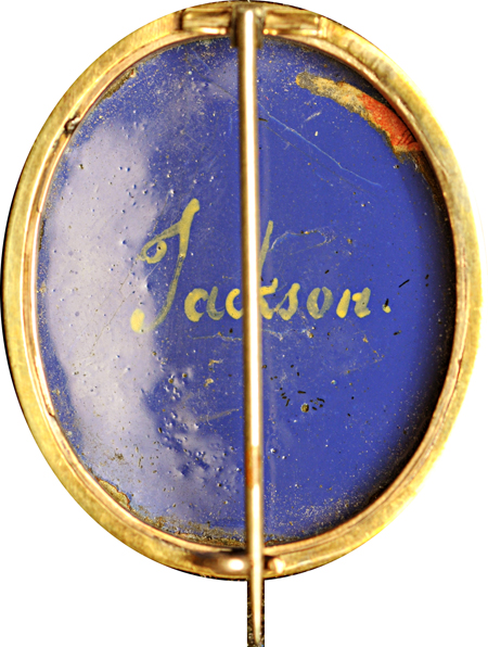 Andrew Jackson Minature Hand Painted Portrait Brooch.