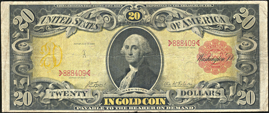 1905 $20.00 technicolor.  F.