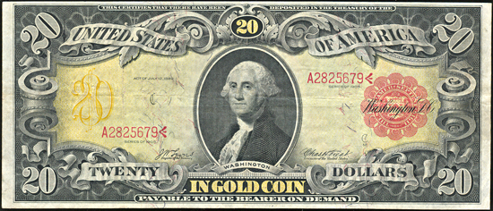 1905 $20.00 technicolor.  VF.