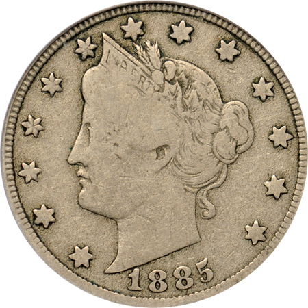 1885 PCGS F-12.