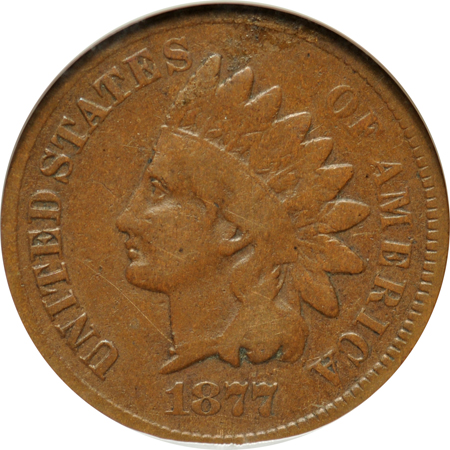 1877 ANACS VG details/scratched obverse/net G-4, and a 1909-S Indian cent VG details/scratched obverse/net G-4.