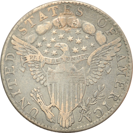 1798/7 16 Stars (JR-1, R.3). VF details/cleaned/holed/plugged.