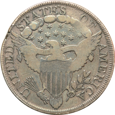 1800 (B-16) F details/planchet defect on rim/cleaned/questionable color.