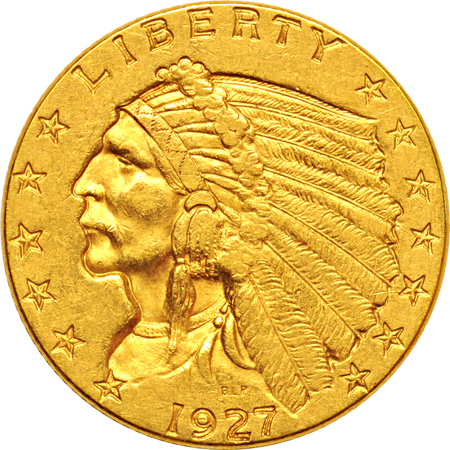 Two 1911 and one 1927 Indian quarter-eagle, as described.