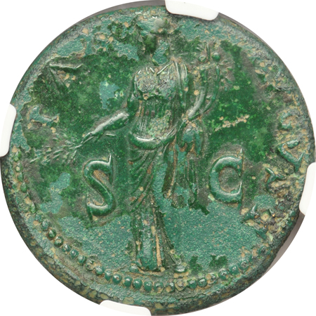 Roman Empire - Titus AE Sestertius (AD 79 - 81), Thracian Mint. NGC XF.