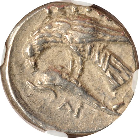Greek - (4th Century BC) Moesia, Istrus silver Drachm. NGC AU.