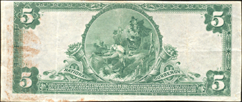 1902 $5.00. Somersworth, NH Charter# 1180 Blue Seal. VF.