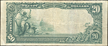 1902 $20.00. Frisco, TX Charter# 6346 Blue Seal. VF.