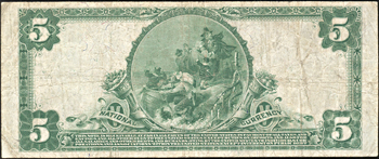 1902 $5.00. Jefferson City, MO Charter# 13142 Blue Seal. F.