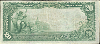 1902 $20.00. Royal, IA Charter# 10395 Blue Seal. VF.