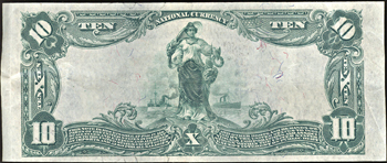 Run of four sequential 1902 $10.00. Saint Louis, MO Charter# 4178 Blue Seal. XF.