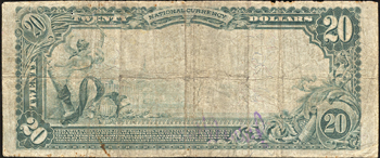 1902 $20.00. Centralia, IL Charter# 6875 Blue Seal. F.