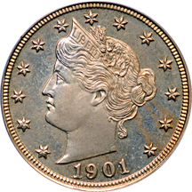 1895 and 1901 PCGS PF-64.