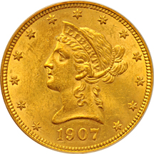 1907 PCGS MS-60 (green label).