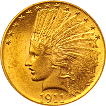 1911 PCGS MS-62.