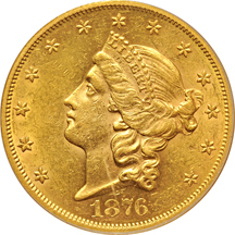 1876-S PCGS AU-58.