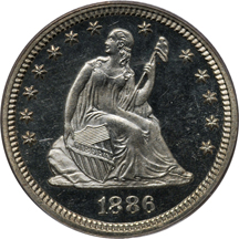 1886 PCGS PF-66 CAM.