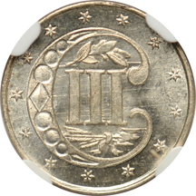 1854 NGC MS-64.