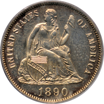 1890 PCGS PF-64.