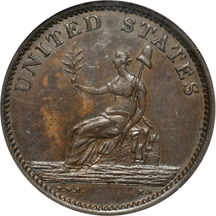 1783 Wash, Large Military Bust. PCGS MS-62BN.