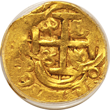 Columbia - (1678-92) Gold 2 Escudos (KM 14.1, NR-G) PCGS AU-50.