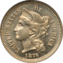 1876 (P01, plate coin) NGC PF-65.