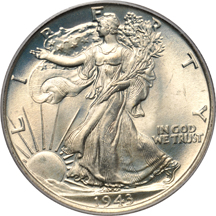 Six 1943 PCGS MS-67.