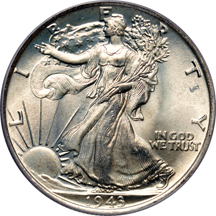 Eight 1943 PCGS MS-66.