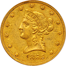 1855-O PCGS XF-40 (green label).