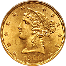 1900 PCGS MS-62+.