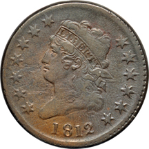 1812 (S-288) "large date" VF details/cleaned/obverse scratches.