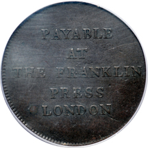 1794 Franklin Press Token PCGS XF-40 (green label).