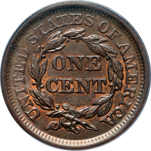 1857 Large Date (N-1). PCGS MS-63BN.