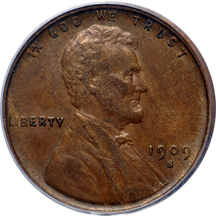 1909-S VDB. PCGS XF-45.