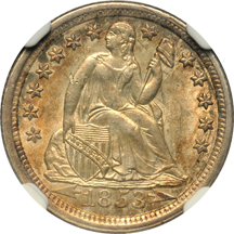 1853 Arrows. NGC MS-63.