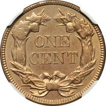 1858 Large Letters. NGC MS-63.