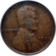 1922 "no D" Strong Reverse. PCGS XF-40.