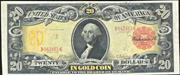 1905 $20.00 technicolor.  XF.