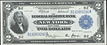 1918 $2.00 New York.  AU.