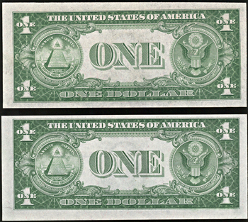 Pair of 1935-A R and S $1.00.  CHCU.