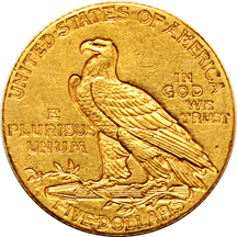 Fourteen Indian half-eagles.